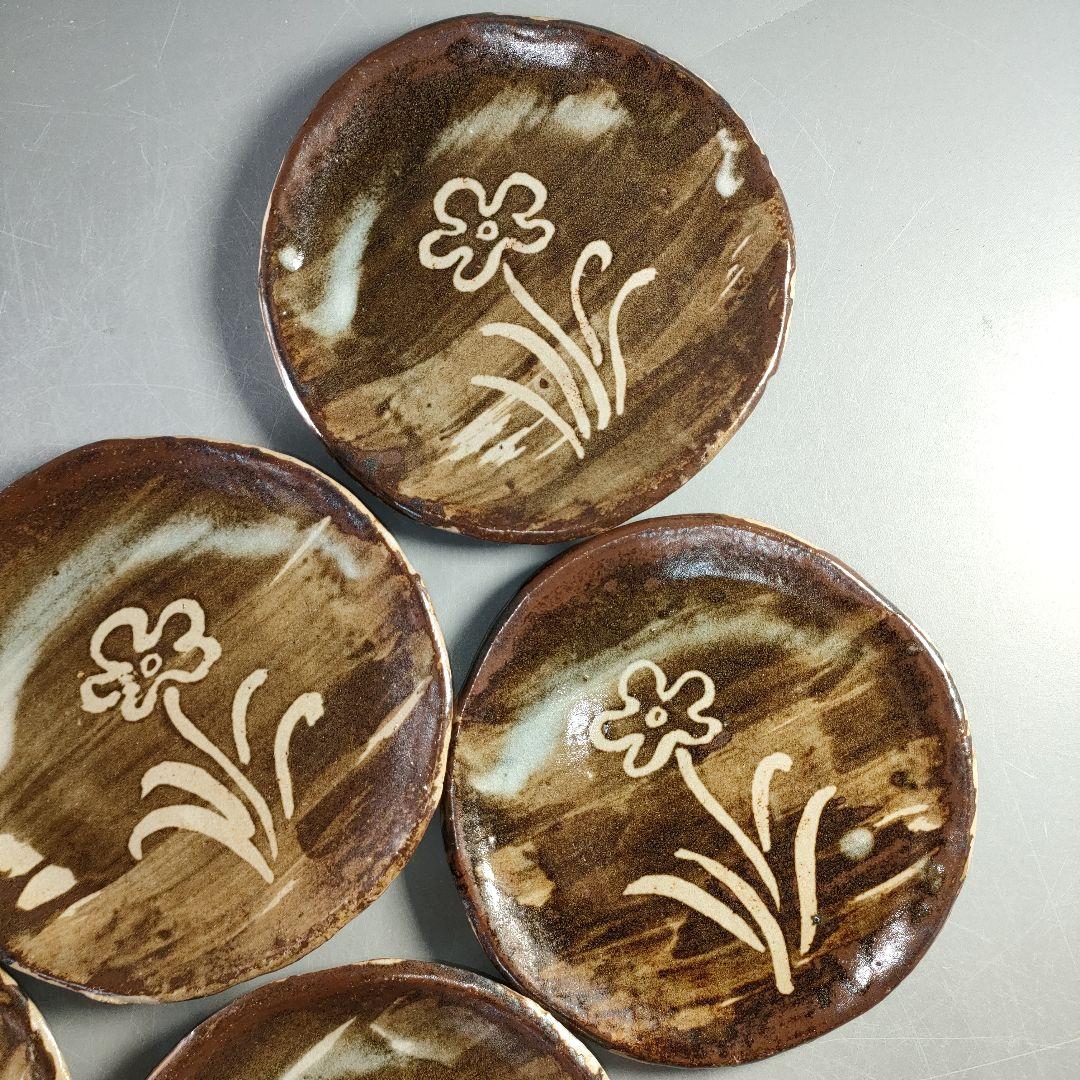 A1313-1/虎渓山 水月窯/花唐草文銘々皿10客/飾皿/菓子皿/懐石道具/