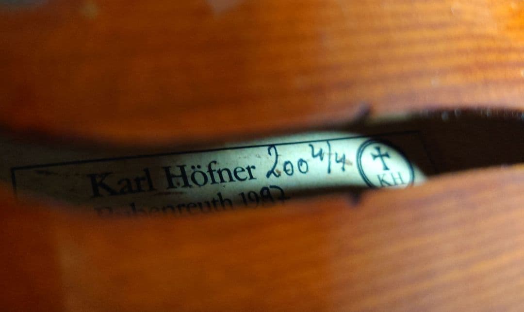 ドイツ高級バイオリン カールヘフナー Karl Hofner KH200 4/4