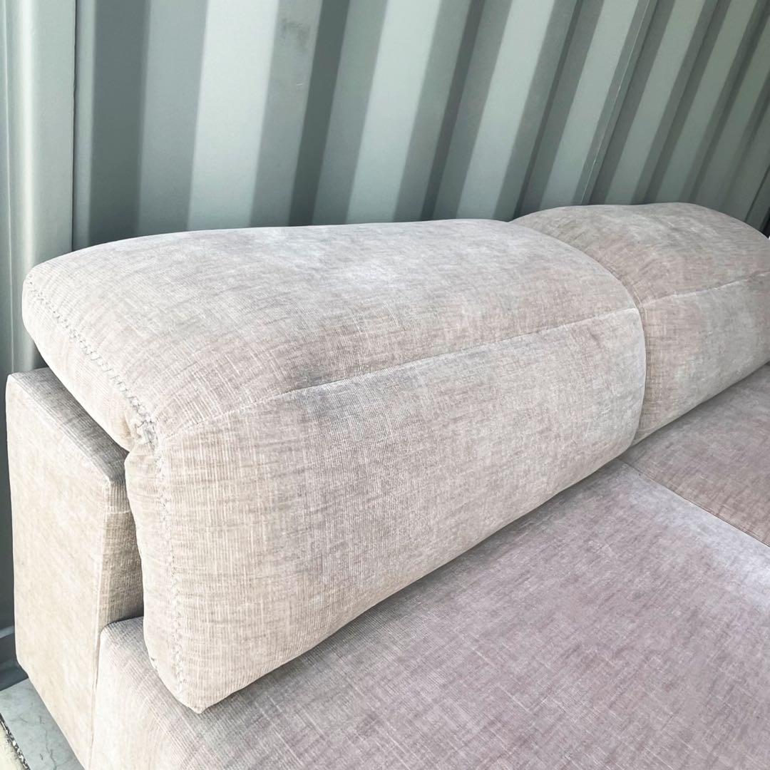 取付無料！ボーコンセプト ハンプトン 収納付き左アーム3人掛けファブリックソファ