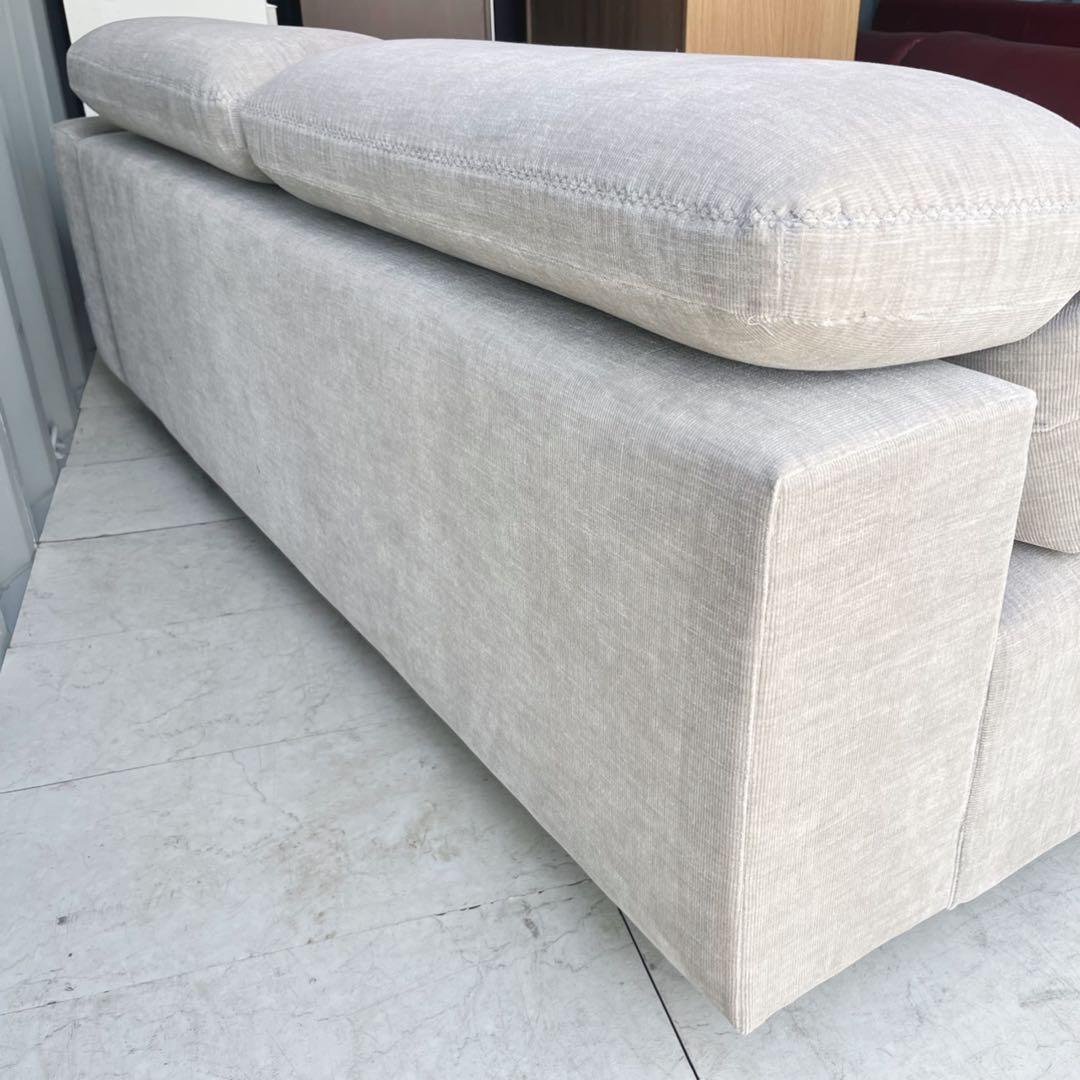 取付無料！ボーコンセプト ハンプトン 収納付き左アーム3人掛けファブリックソファ