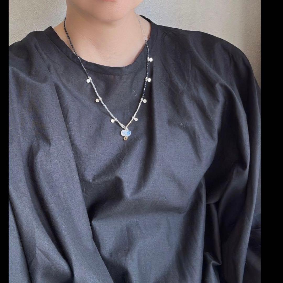 サファイア・ハーキマーダイヤモンド ・レインボームーンストーンネックレス