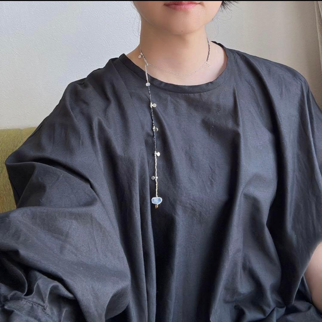 サファイア・ハーキマーダイヤモンド ・レインボームーンストーンネックレス