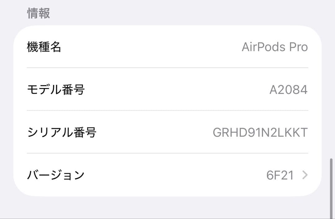 Apple AirPods Pro 第1世代 動作確認済 充電ケーブル付き