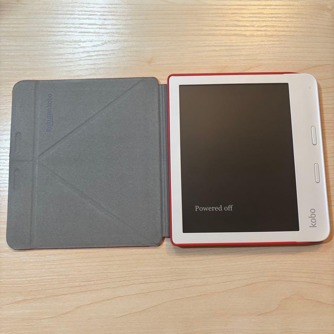 kobo libra 2 電子書籍リーダー 本体 ホワイト + 赤カバーおまけ