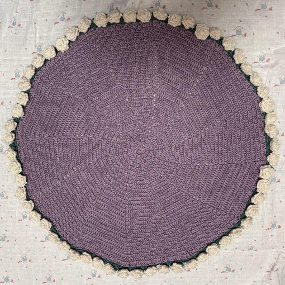 バラのブーケブランケット(ホワイト)