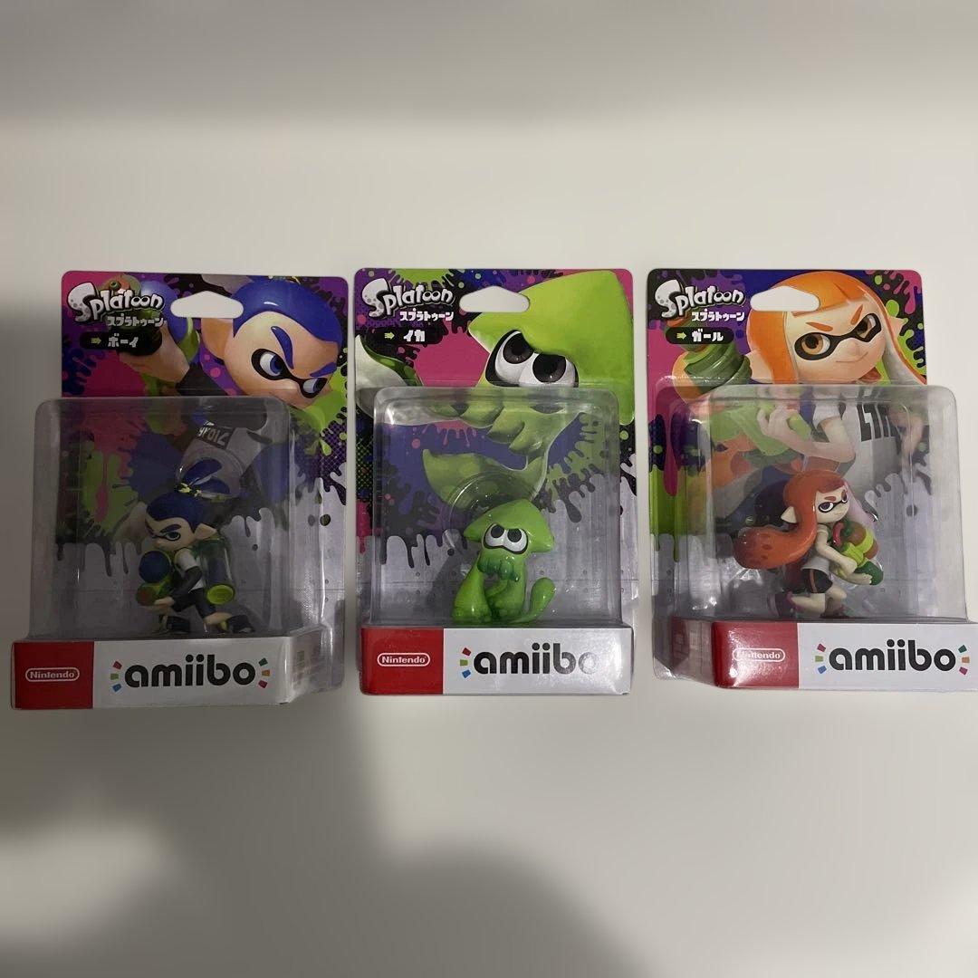 新品 スプラトゥーン amiibo ボーイ イカ ガール アミーボ