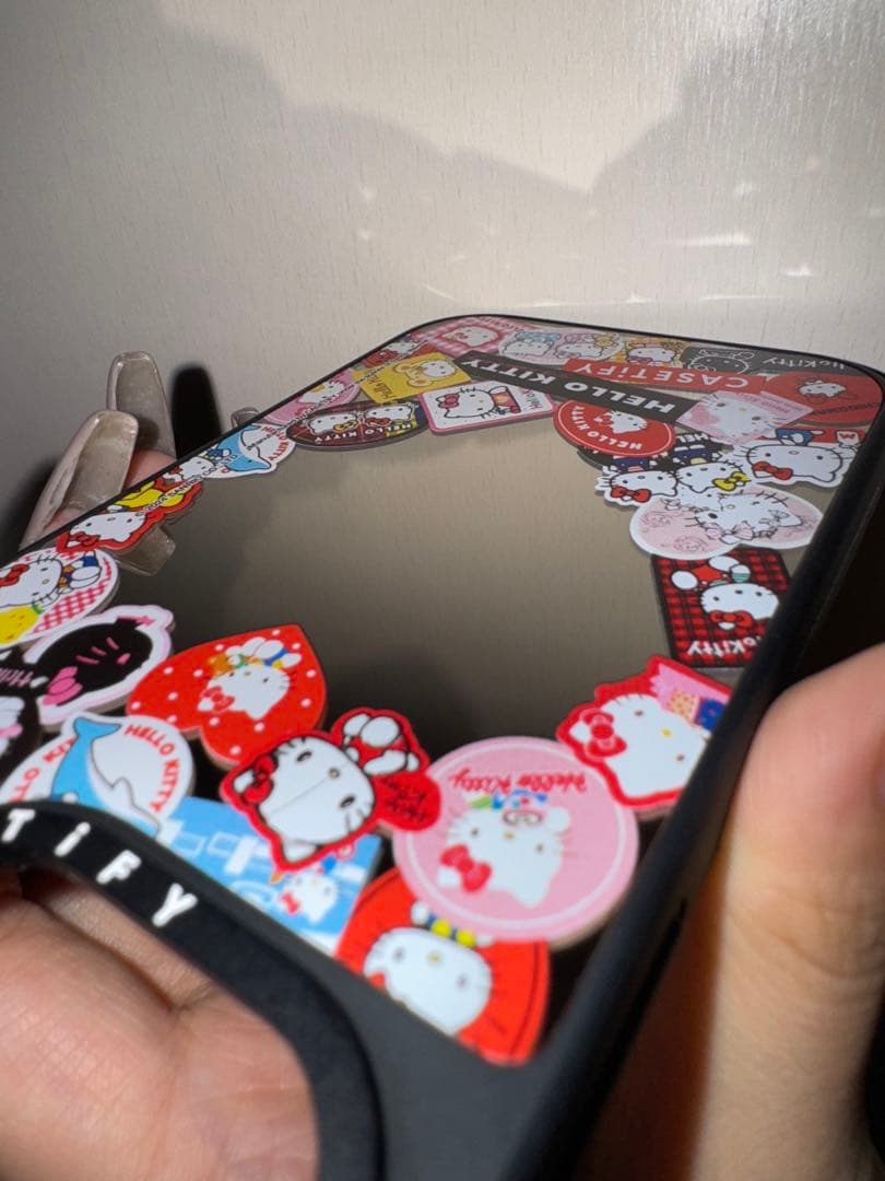 キティ50周年ステッカーフィルムケース(casetify)iPhone15pro