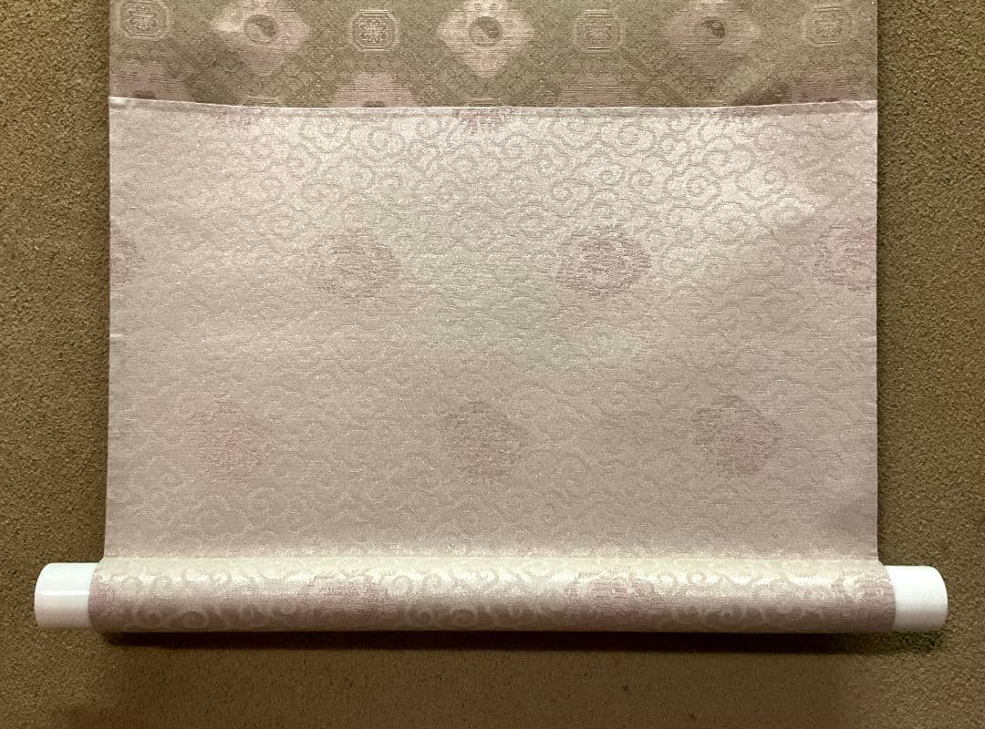 【未使用】色紙掛　正絹本手表装　金地雲銀襴　名物裂　高級表装　色紙短冊掛　茶道