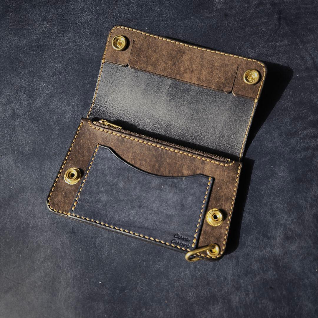 275ミドル　トラッカーウォレット イタリアンレザーMARGOT【NV&DB】