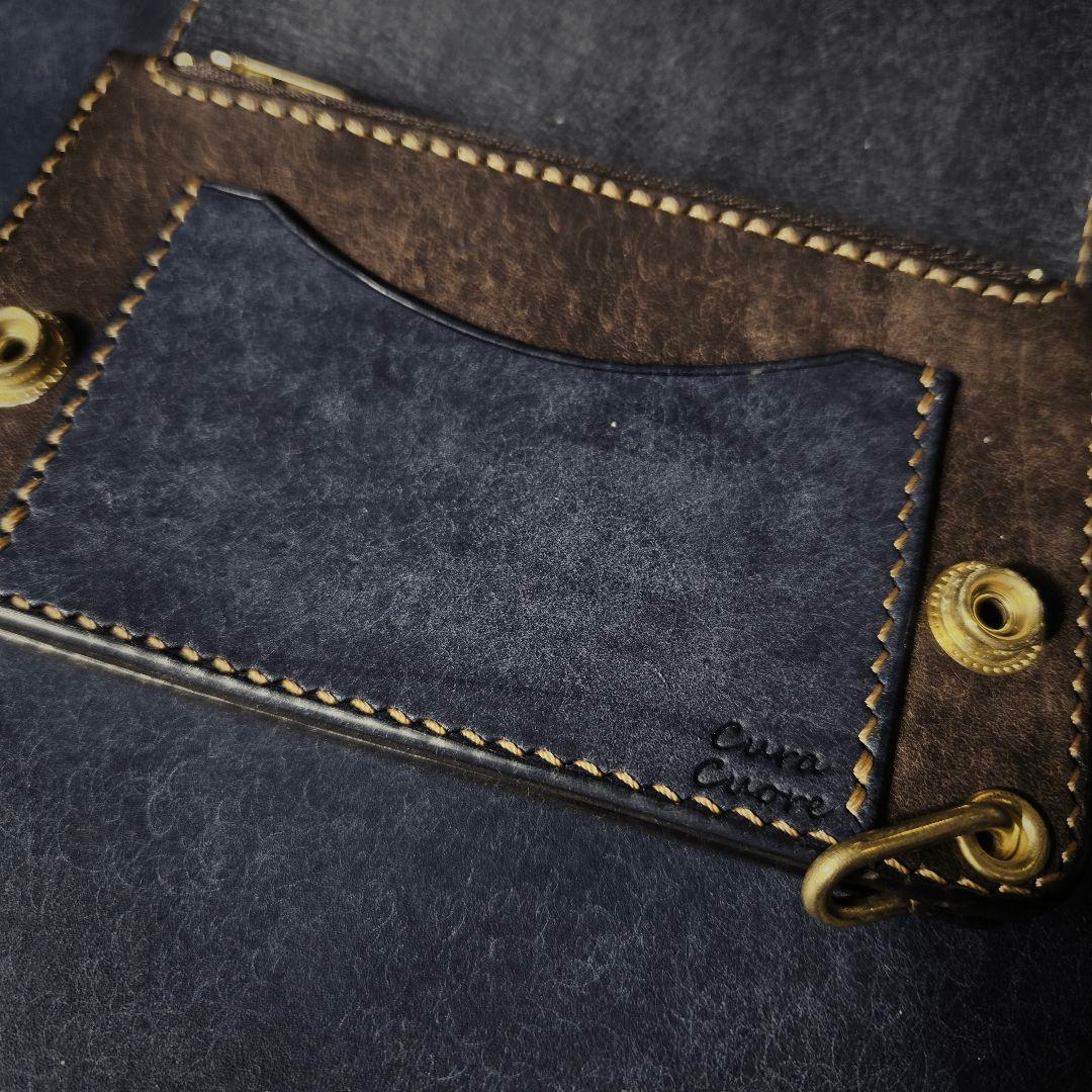 275ミドル　トラッカーウォレット イタリアンレザーMARGOT【NV&DB】