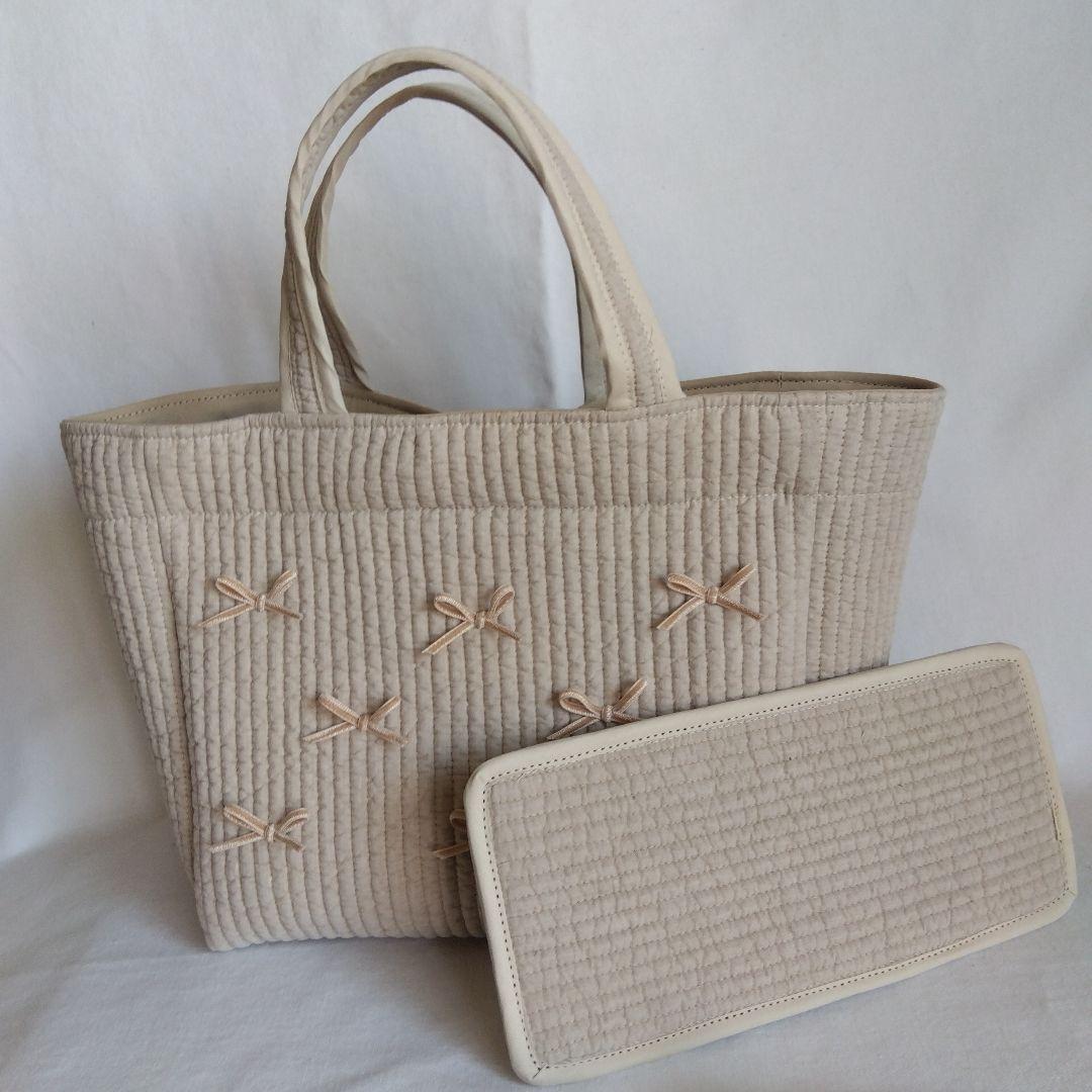 ショルダー マグネット 底板ヌビ☆お散歩トート☆ ダークグレー ヌビバッグ