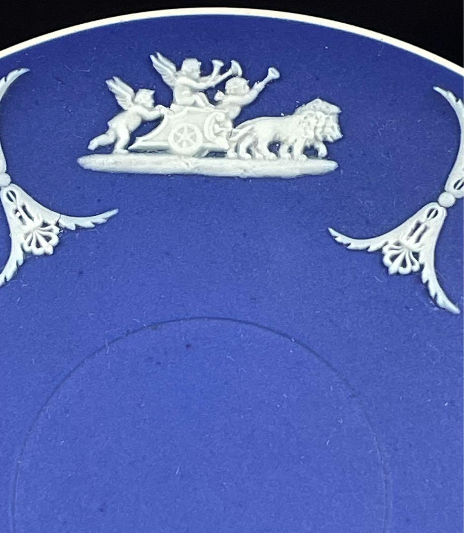 【希少】オールドウェッジウッド カップ＆ソーサー ジャスパーウェア マットブルー