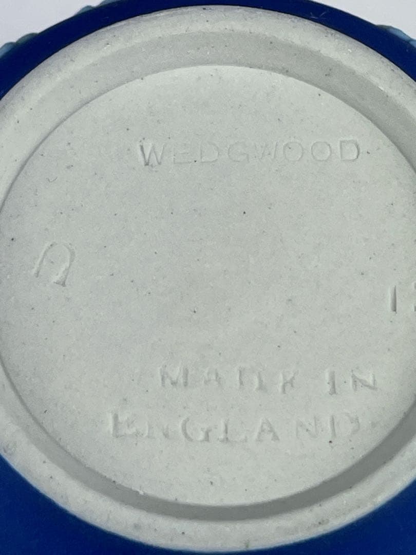 【希少】オールドウェッジウッド カップ＆ソーサー ジャスパーウェア マットブルー