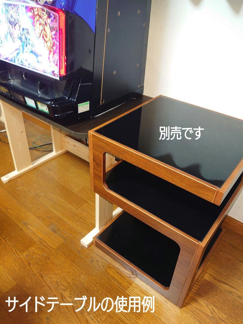 【累積186台目】パチスロを置く台（1台用シンプルスタンド）★黒色の高さ50㌢①