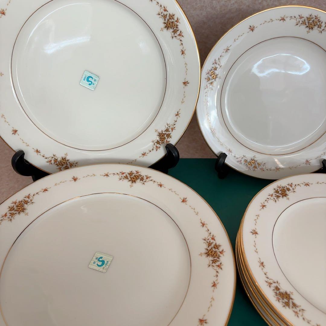 Noritake　ノリタケ　平皿１０枚セット　花柄装飾の皿セット A５７１