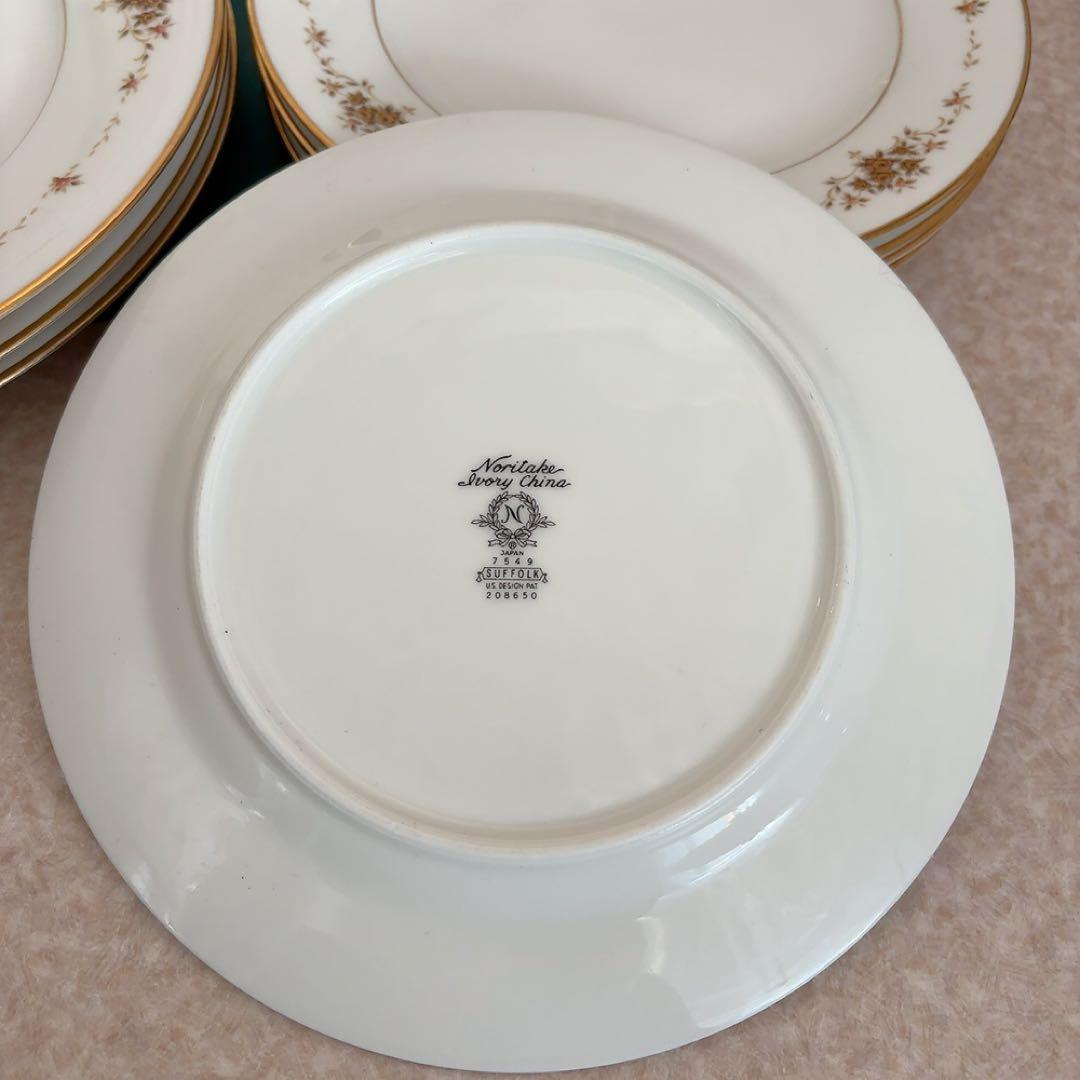Noritake　ノリタケ　平皿１０枚セット　花柄装飾の皿セット A５７１