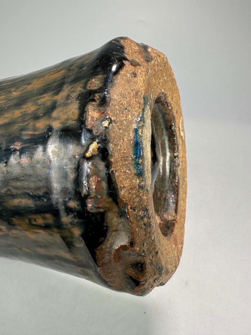 UM5-3華道具　天目花瓶　時代花瓶　花器　唐物