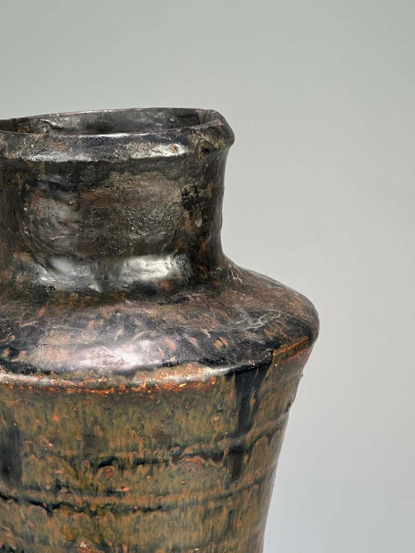 UM5-3華道具　天目花瓶　時代花瓶　花器　唐物