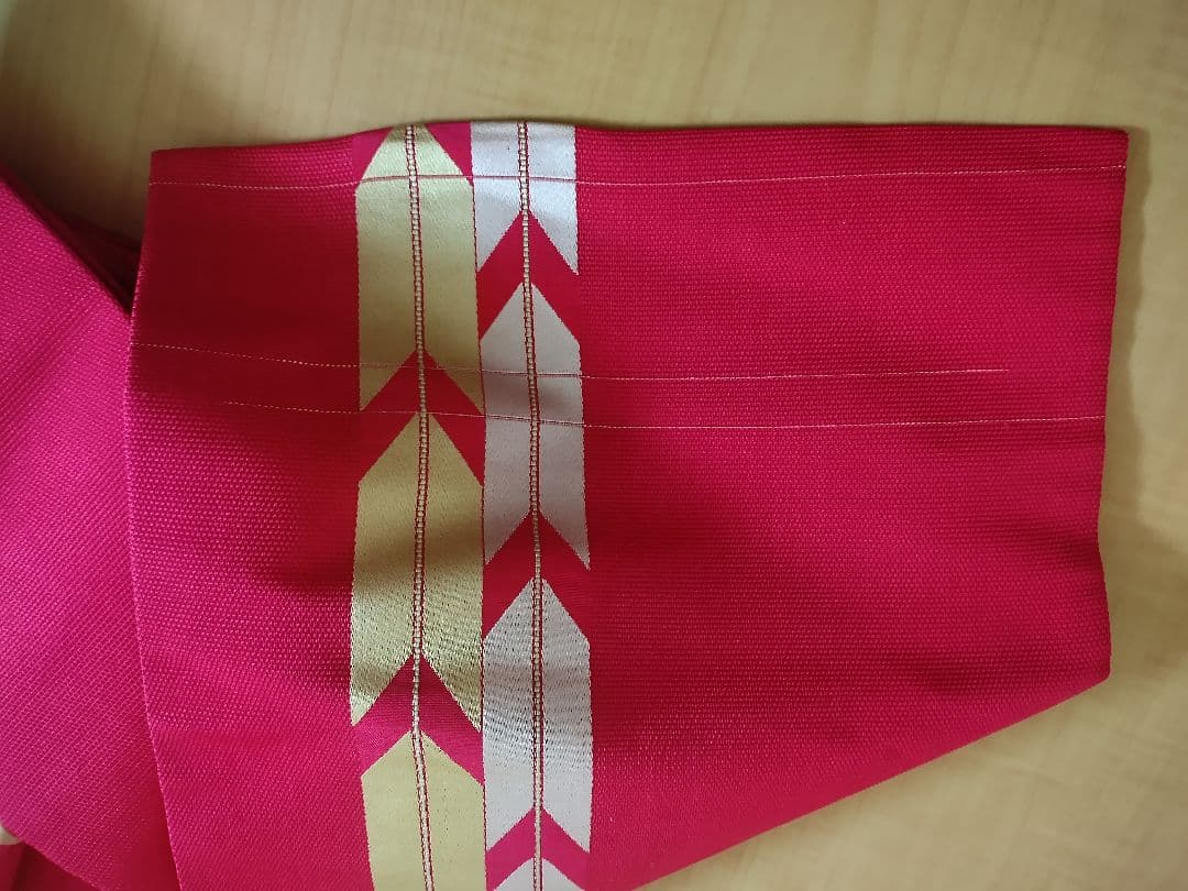 値札付き　名古屋帯　矢絣