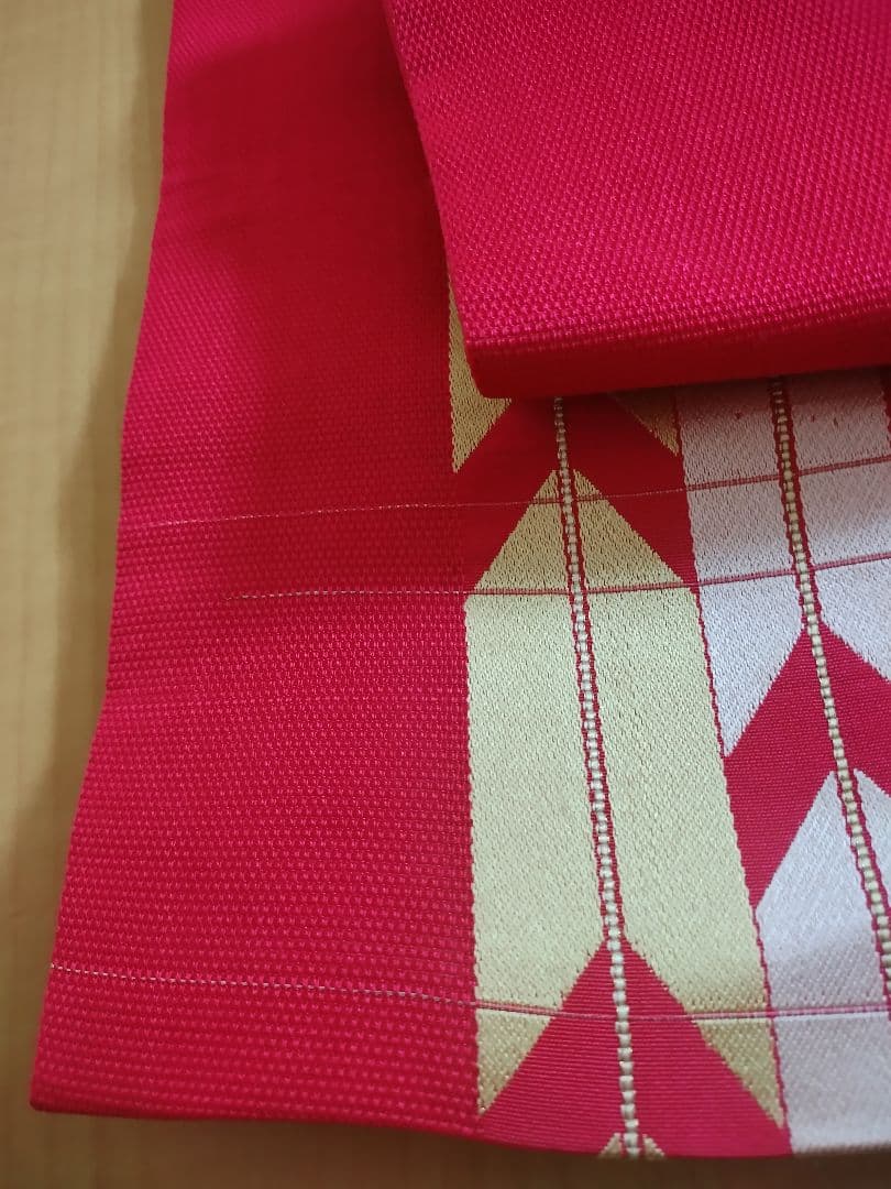 値札付き　名古屋帯　矢絣