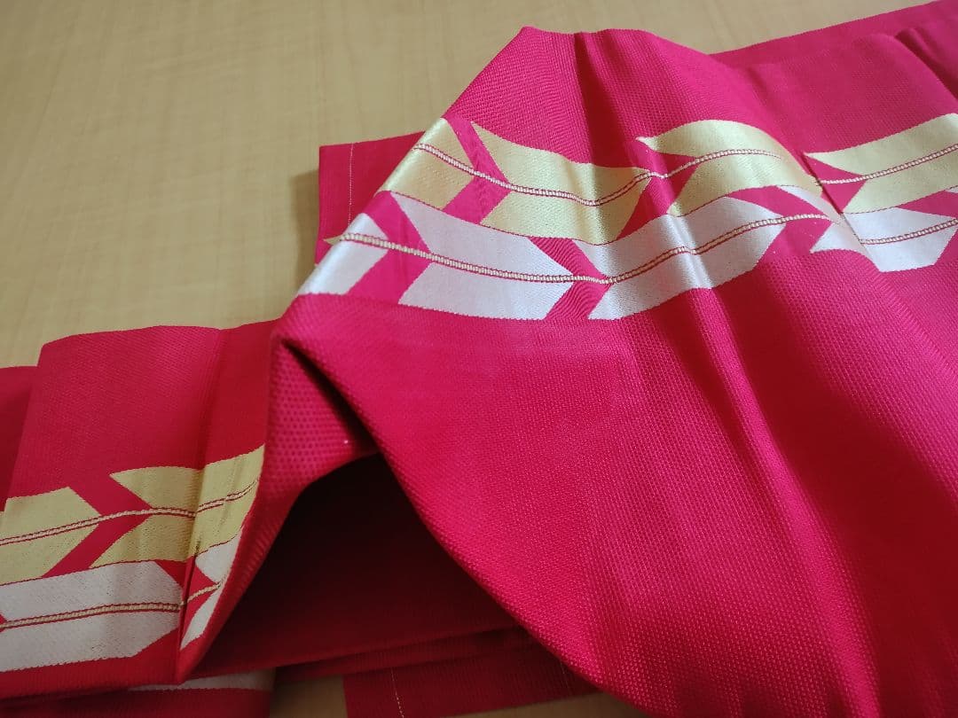 値札付き　名古屋帯　矢絣