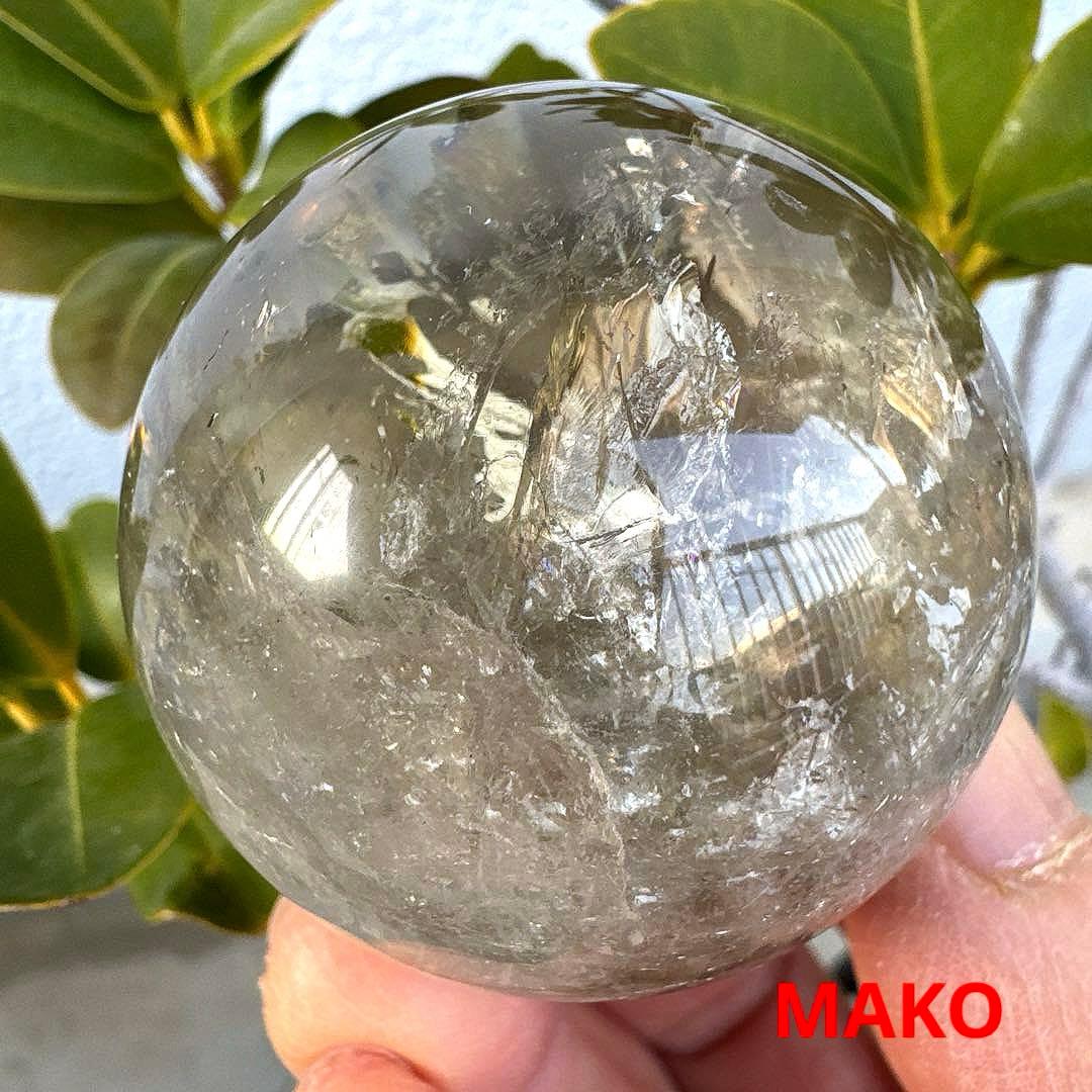 M1932☆シトリンクォーツ丸玉51mm☆天然石　原石☆N51016-B