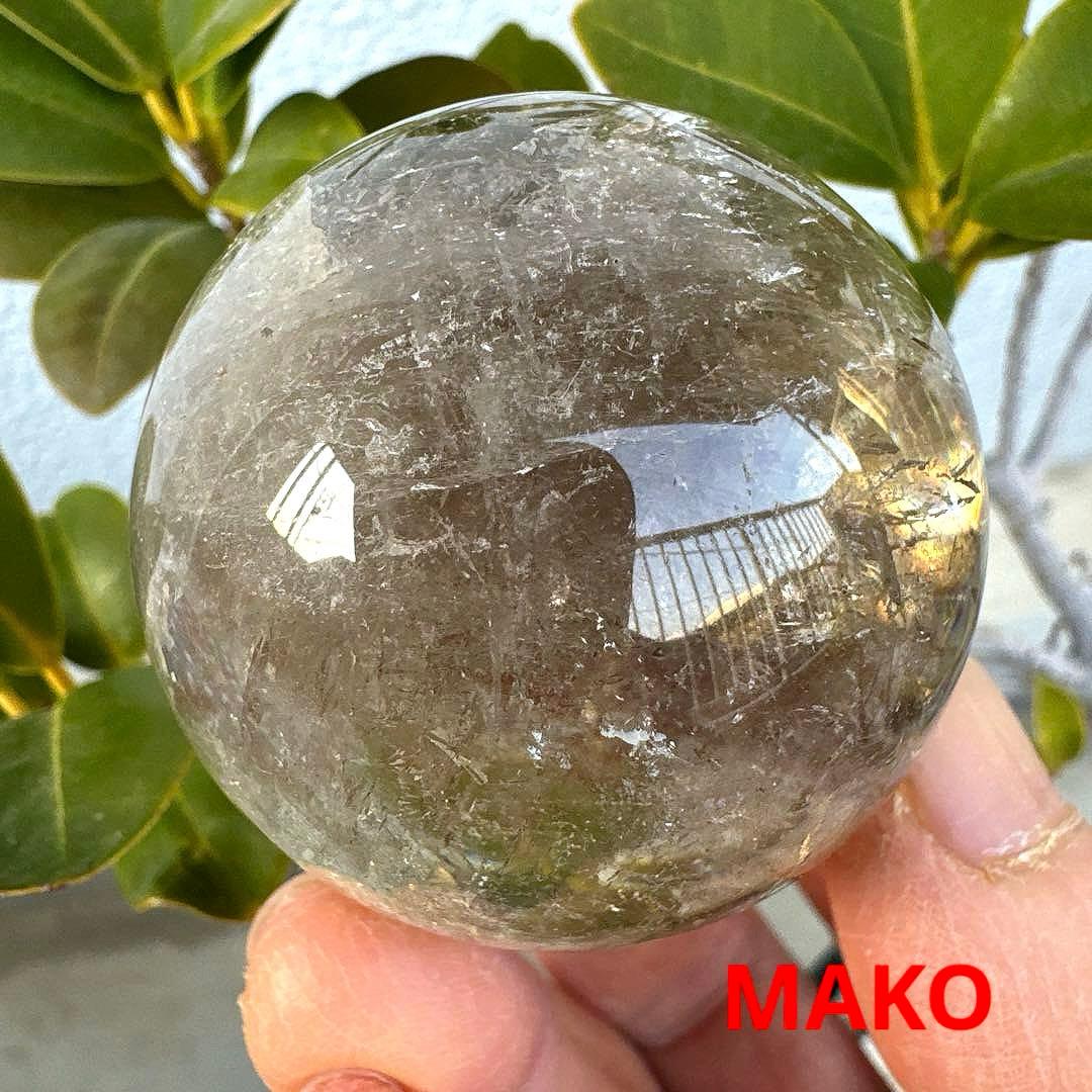 M1932☆シトリンクォーツ丸玉51mm☆天然石　原石☆N51016-B