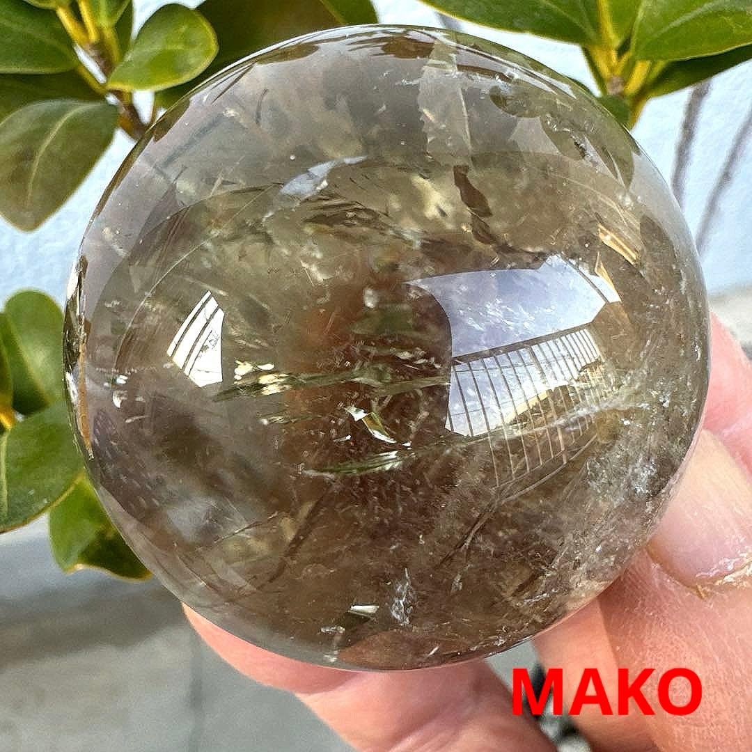 M1932☆シトリンクォーツ丸玉51mm☆天然石　原石☆N51016-B