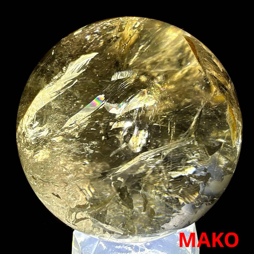 M1932☆シトリンクォーツ丸玉51mm☆天然石　原石☆N51016-B
