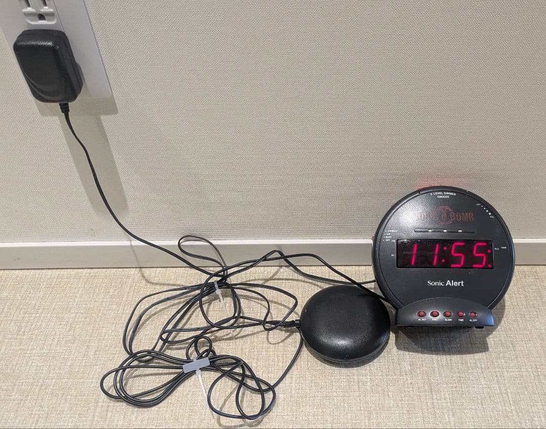 Sonic Alert デジタル置時計 振動＋爆音 ソニックボム BOMB 電子