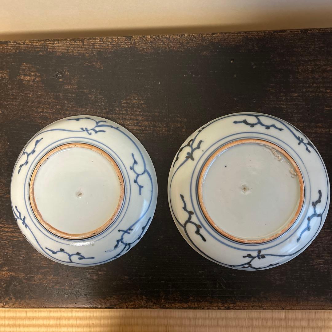古伊万里　6寸平皿　江戸中期〜後期　2枚セット