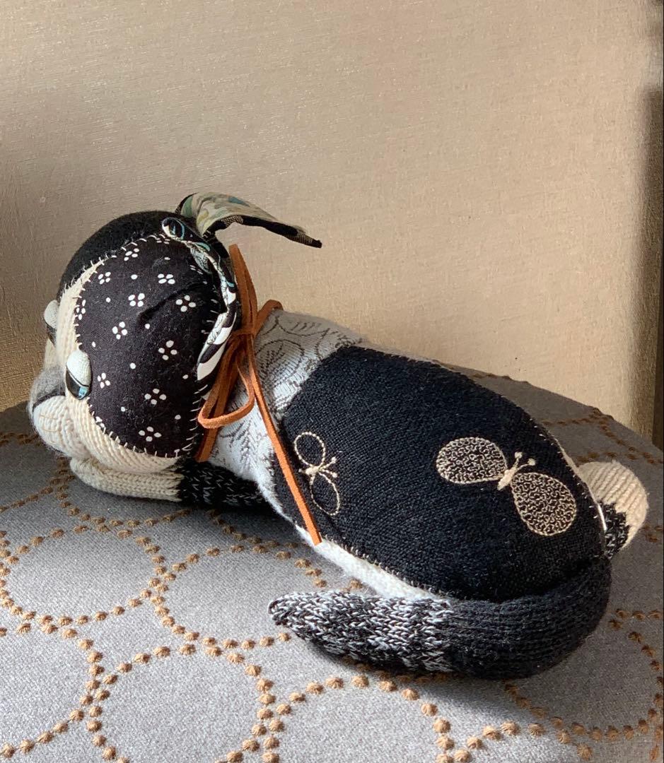 子跳ねですミニペルホネン ぬいぐるみ 黒白