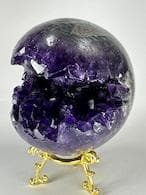 高品質ウルグアイ産アメジスト　笑口　天然石　縁起物 9.4×8.7 830g