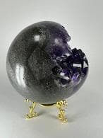 高品質ウルグアイ産アメジスト　笑口　天然石　縁起物 9.4×8.7 830g