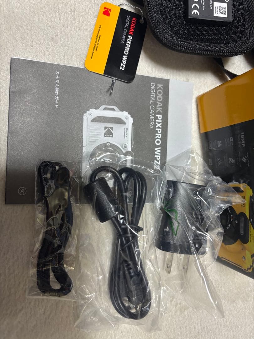 ☆KodakWPZ2-防水デジカメ+純正予備電池+シリコンカバー他撮影枚数5枚☆