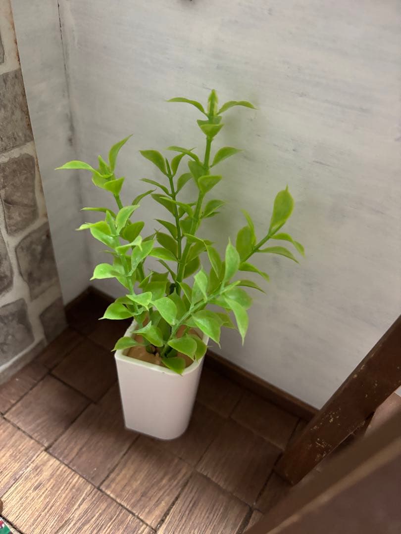 ハンドメイド　ミニチュアハウス　手作り　カフェ風模型　人形用背景　ラスト１点品