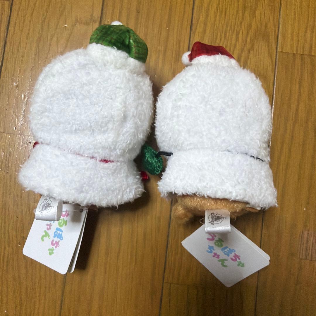 うるぽちゃん　チップとデール　ディズニーストア　クリスマス　雪だるま　チデ