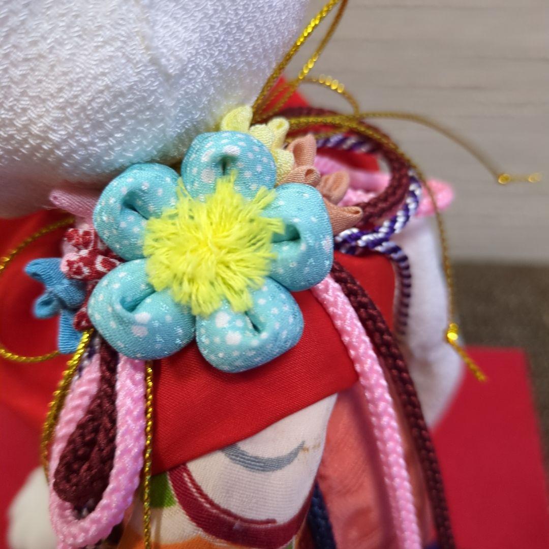 ぶす姫、ブス猫、招き猫、縁起物、古布、ちりめん、