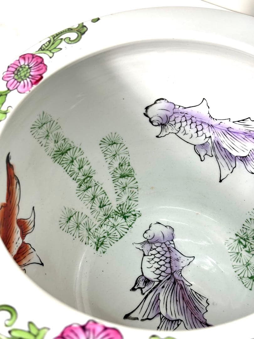 #色絵金彩　睡蓮鉢　メダカ鉢