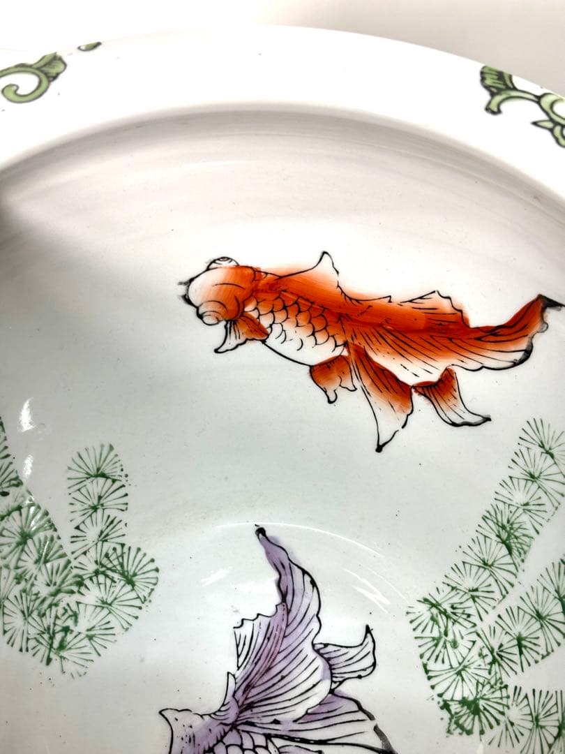 #色絵金彩　睡蓮鉢　メダカ鉢