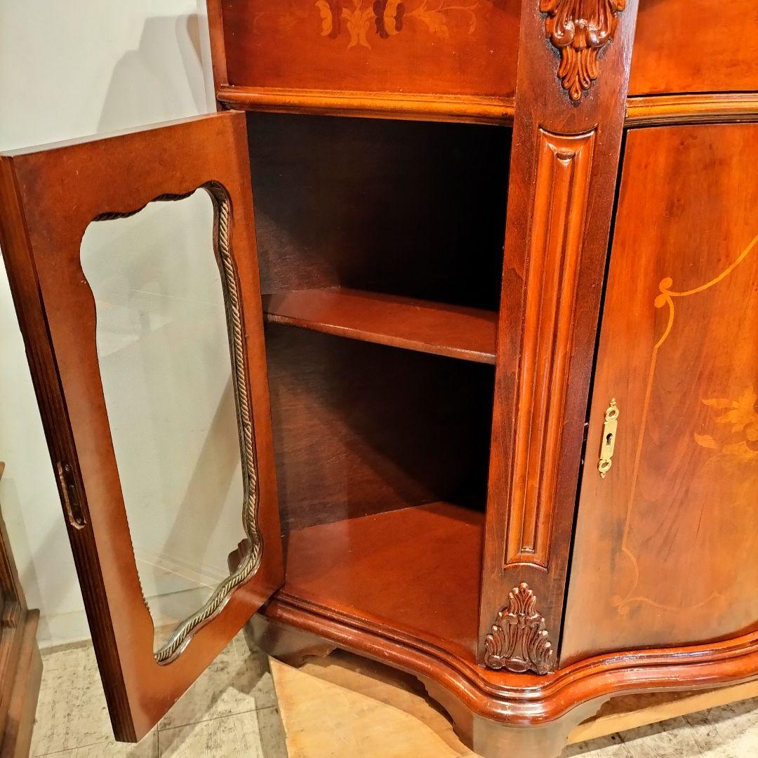 M♦年始Sale東名 象嵌　アンティーク　サイドボード　リプロ　大理石