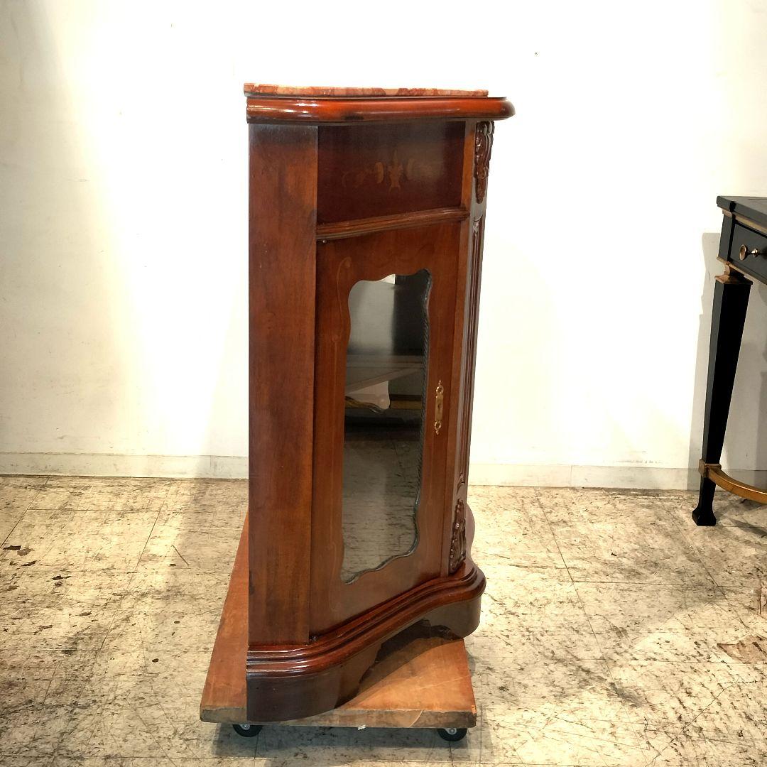 M♦年始Sale東名 象嵌　アンティーク　サイドボード　リプロ　大理石