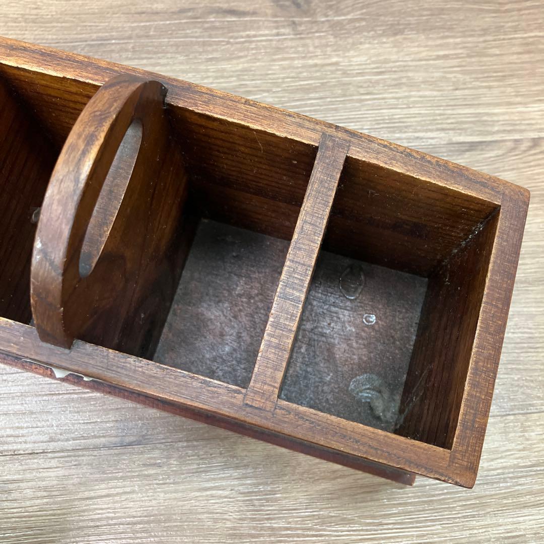 E-3 昭和レトロ 希少 KANSAI 木製 リモコンラック 小物入れ 桜柄