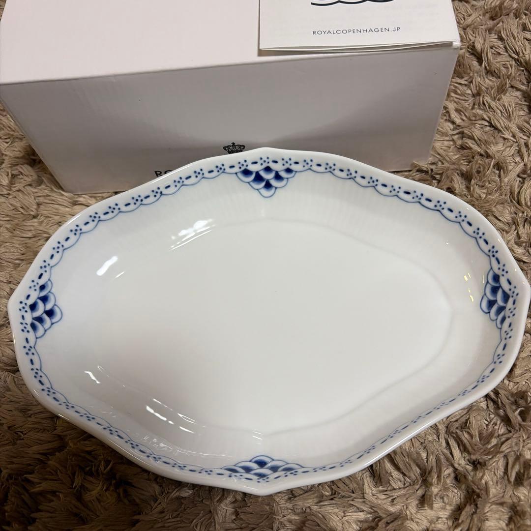 新品　ロイヤルコペンハーゲン　プリンセス　舟形ディッシュ
