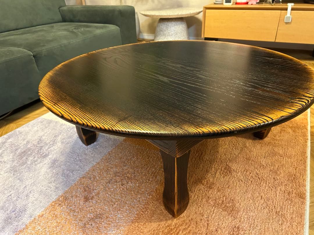 久遠色　無垢ちゃぶ台　 大阪府自走配送25000円　引き取り22000円