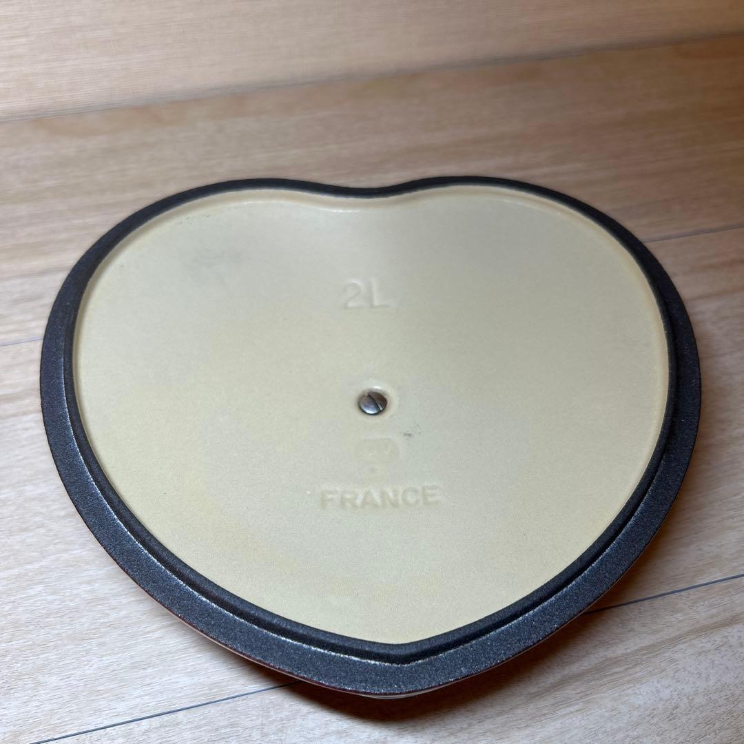 ルクルーゼ　プレートダムール　ココットダムール　ハート　鍋　チェリーレッド