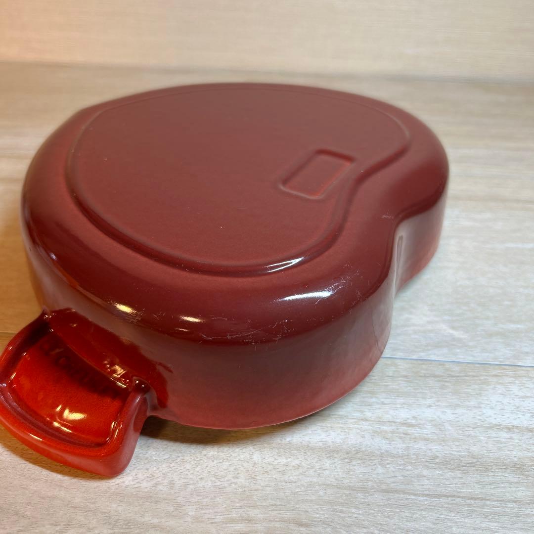 ルクルーゼ　プレートダムール　ココットダムール　ハート　鍋　チェリーレッド