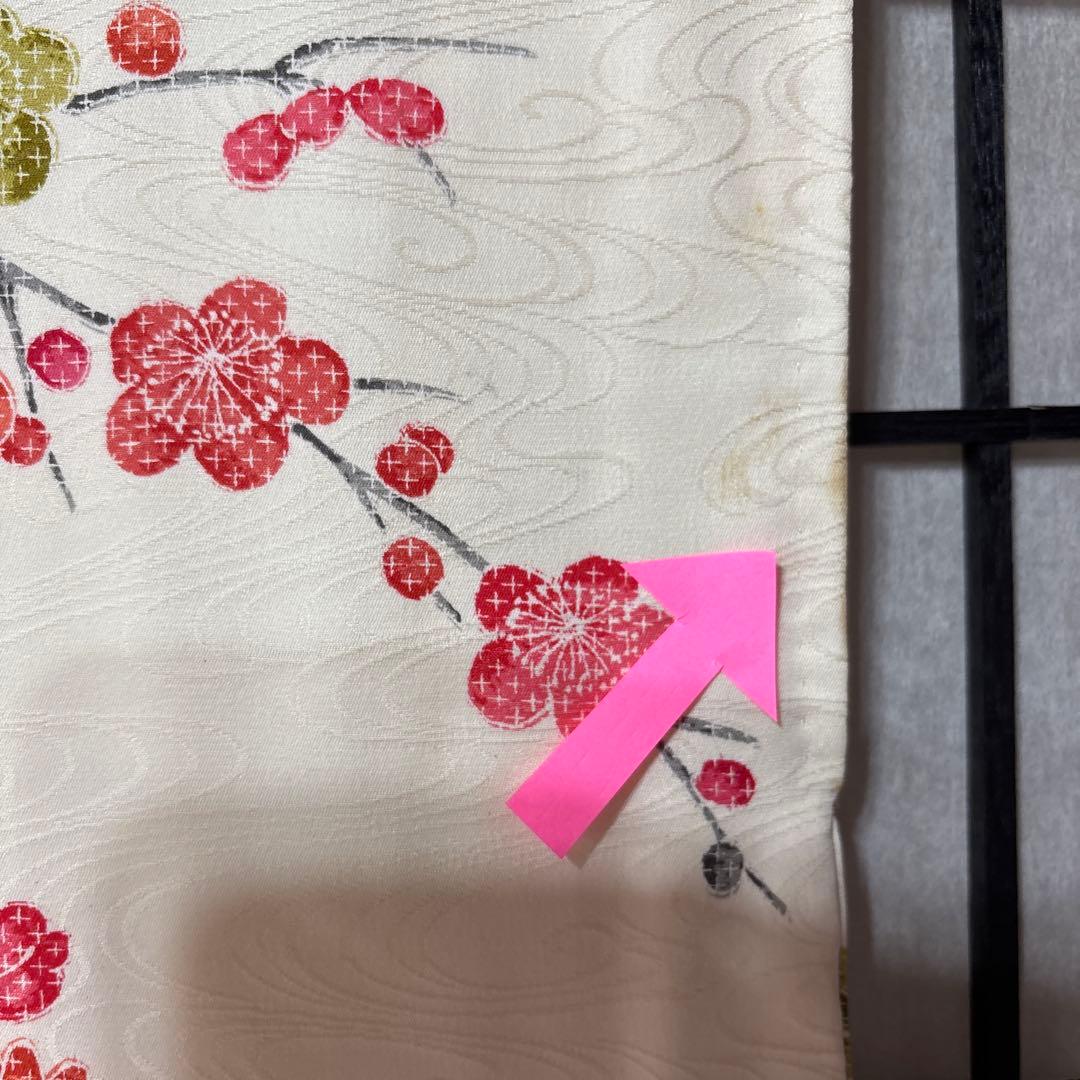 七五三　着物セット　7歳　正絹　パールホワイト　白色