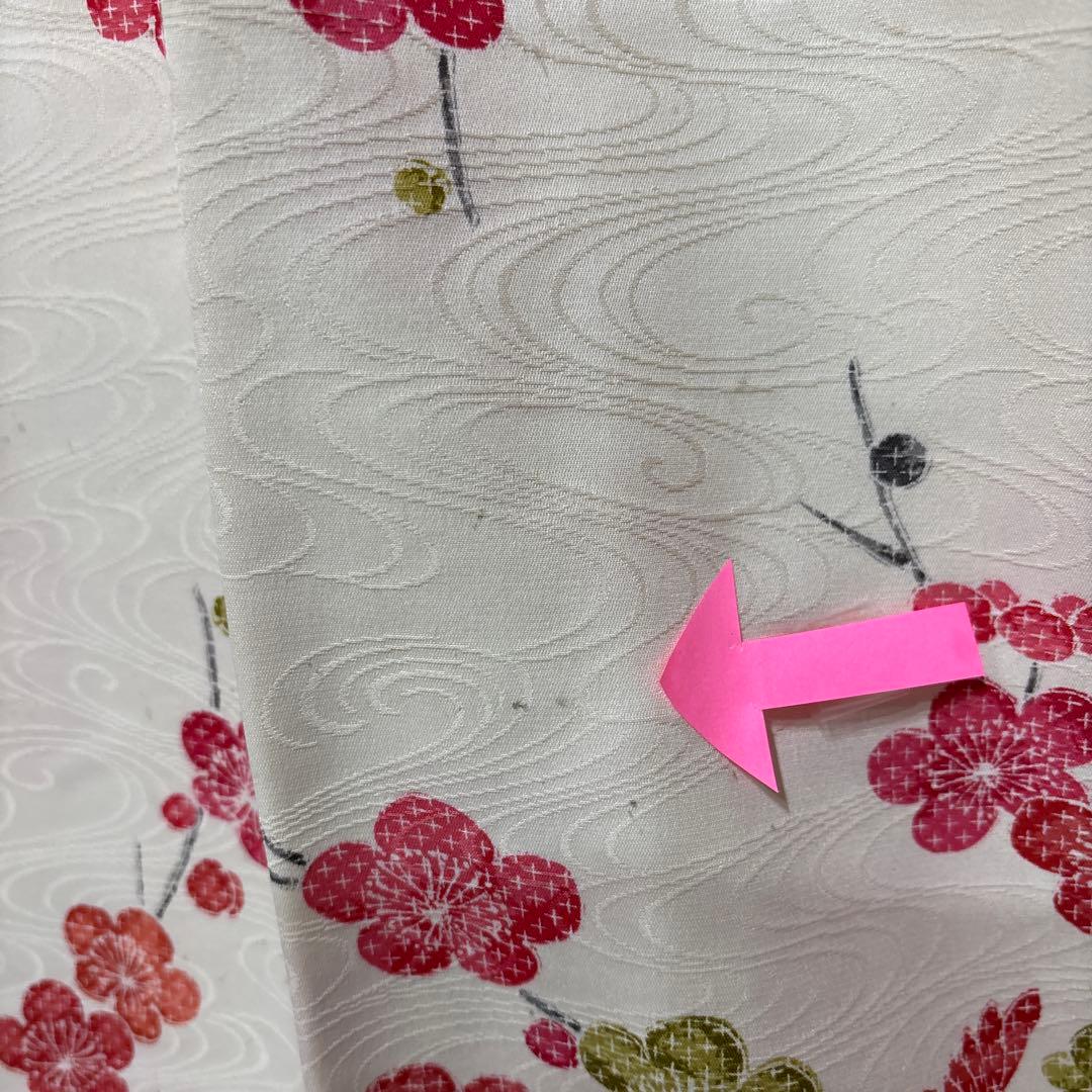 七五三　着物セット　7歳　正絹　パールホワイト　白色