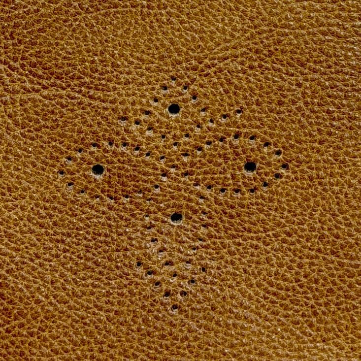 本革×帆布 サコッシュ 茶 蜂柄 金具色ゴールド ショルダーバッグ